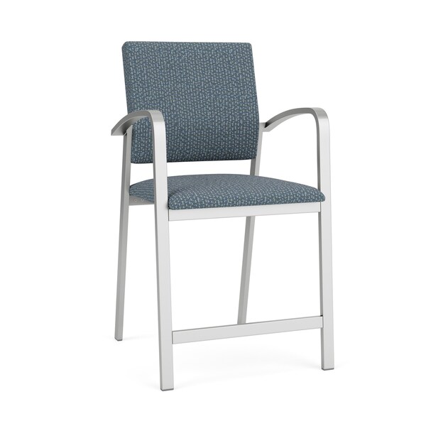 Lesro Newport Hip Chair Metal Frame, Silver, RF Serene Upholstery NP1161 - main